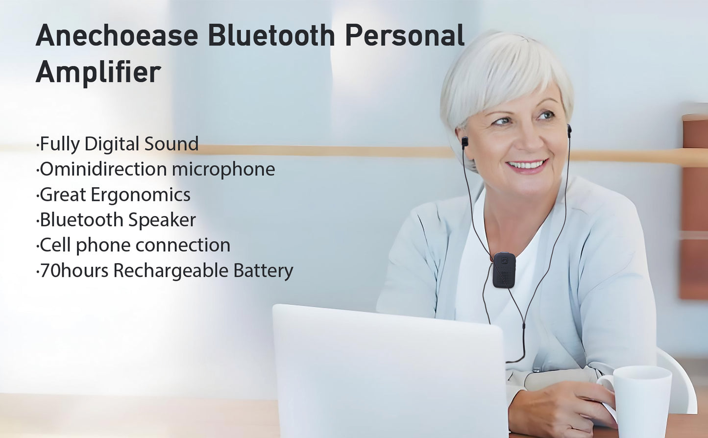 Anechoease AK-110  Personal Sound Amplifier and wearable speaker